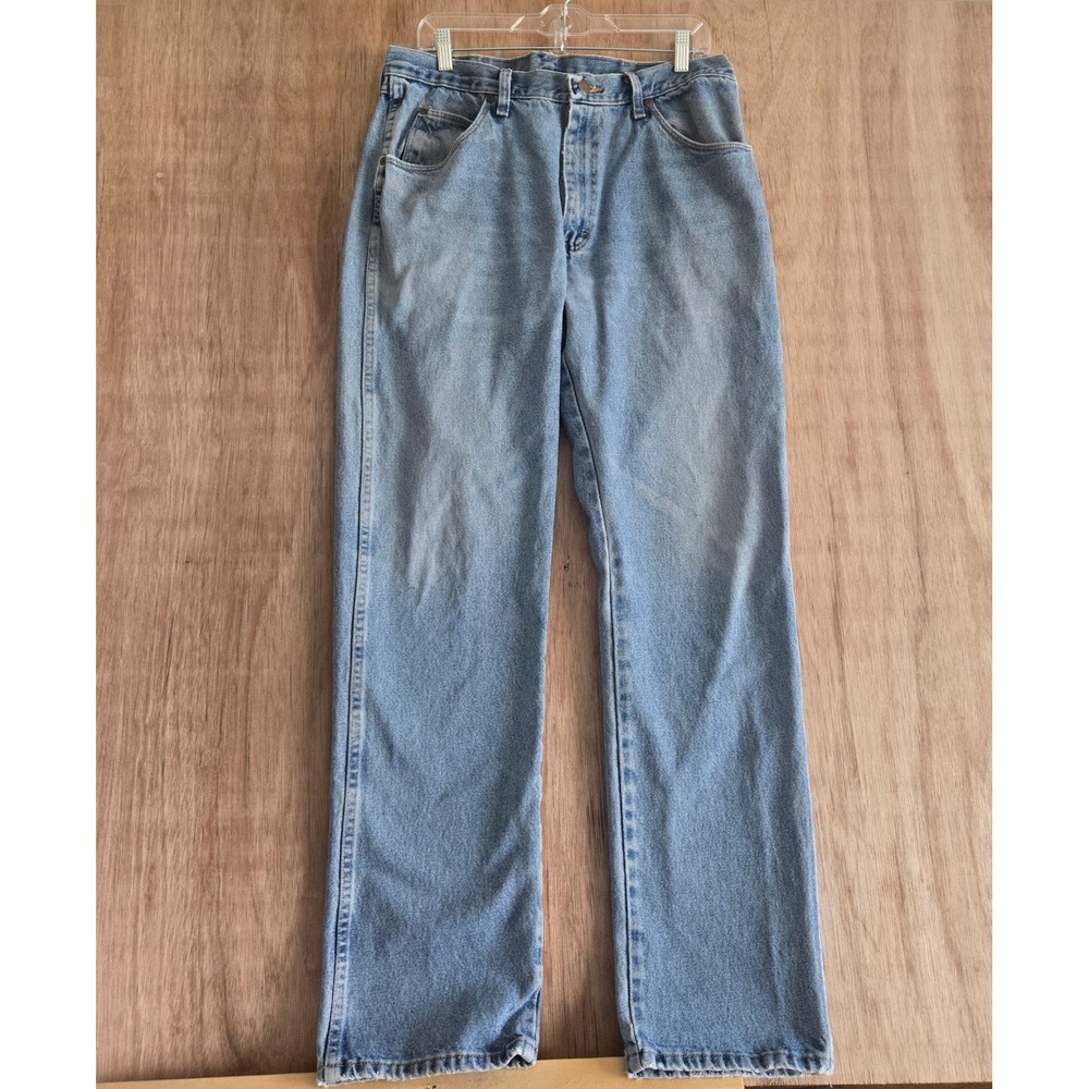 Wrangler Men's 35x34 96501DS Five Star Regular Fit Straight Leg Jeans Blue Denim